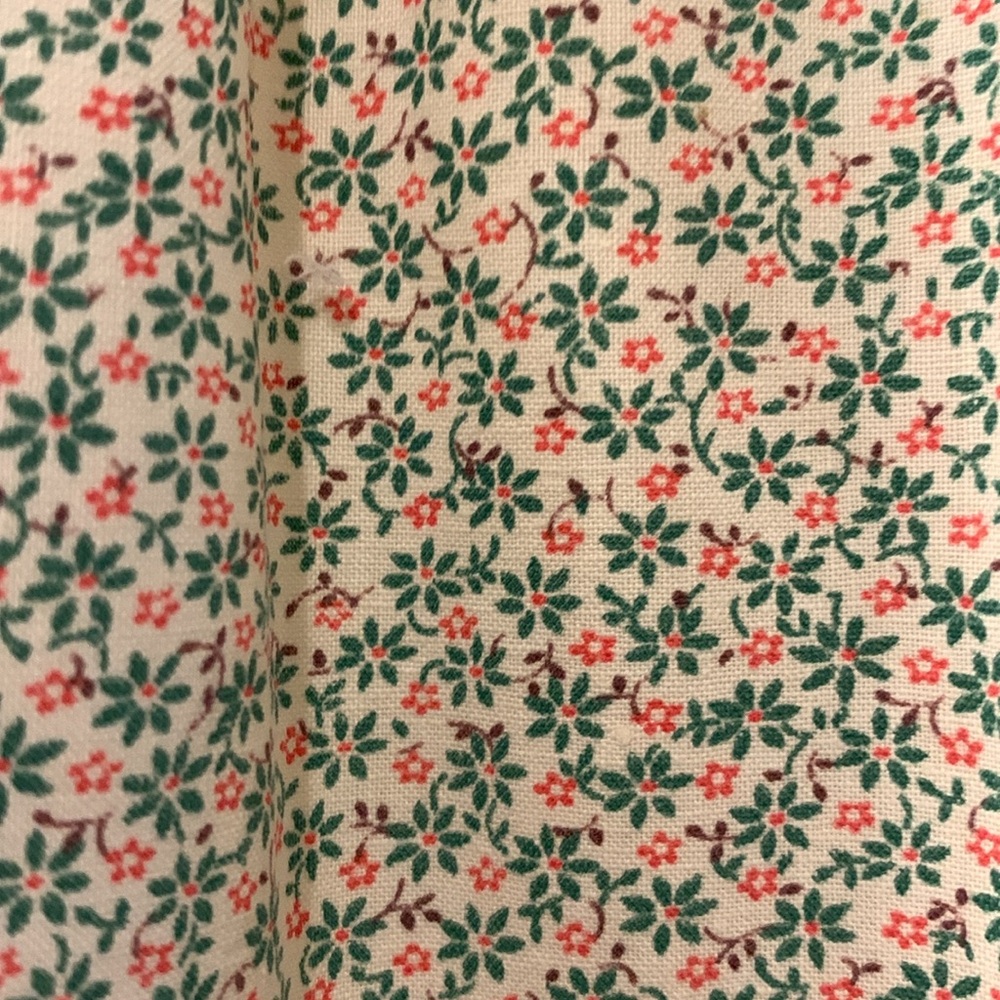 VINTAGE APRON HANDMADE FEED SACK FABRIC BLUE FLORAL 40’s COTTON 14” BAND+22”TIES - Picture 4 of 5